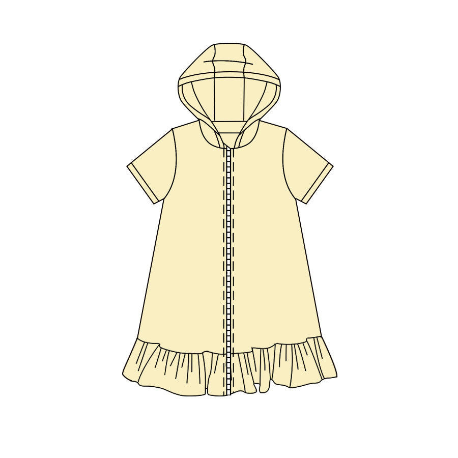 5.7 GSD4213 Preorder Yellow Zipper Hoodie Girls Yoga Dress