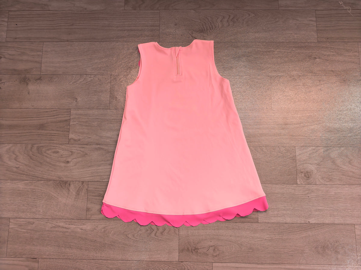 6.18 Baby Girls Light Pink Sleeveless Scalloped  Active Dress Preorder