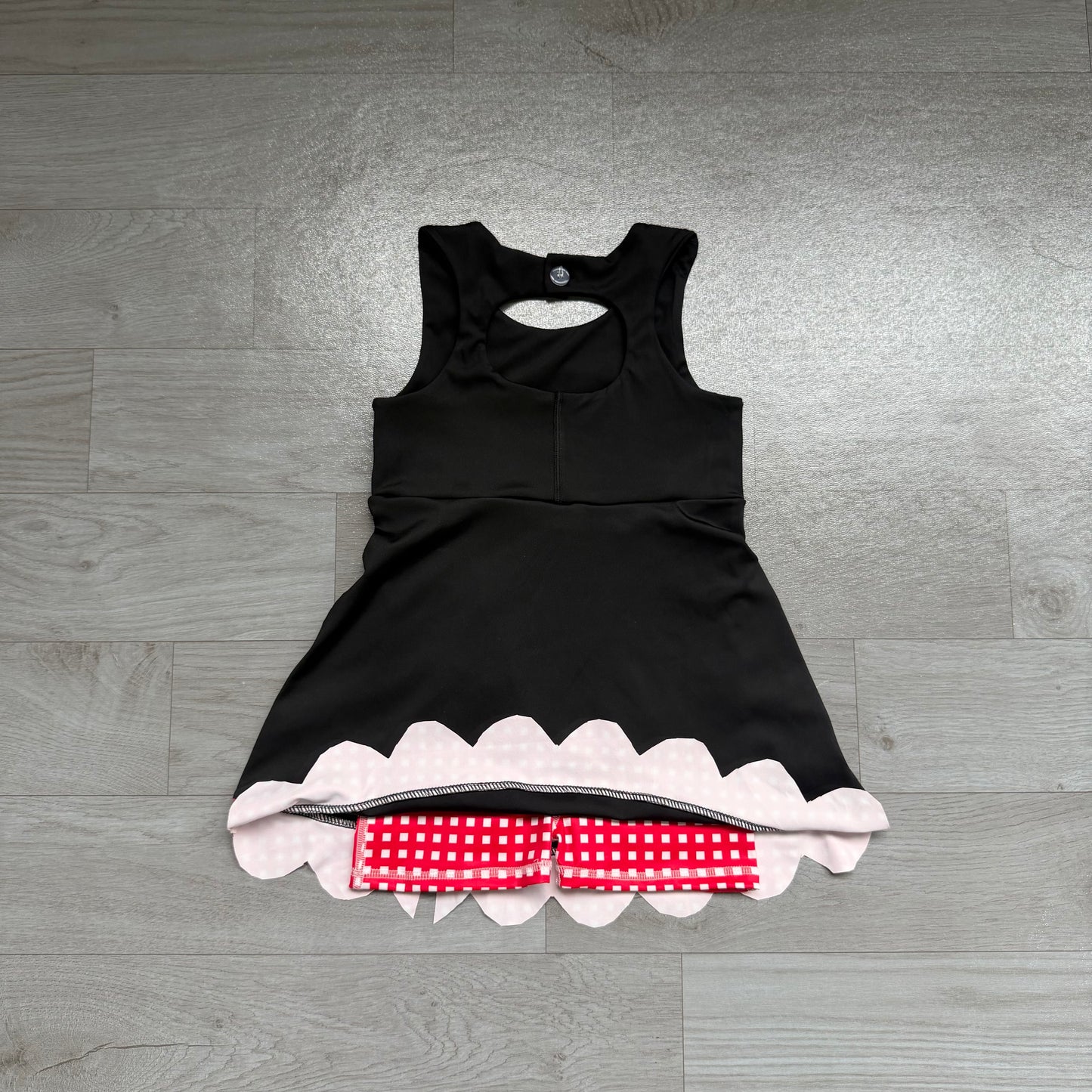 7.2 Preorder Kids Girls Black Color Active Dress With Bow
