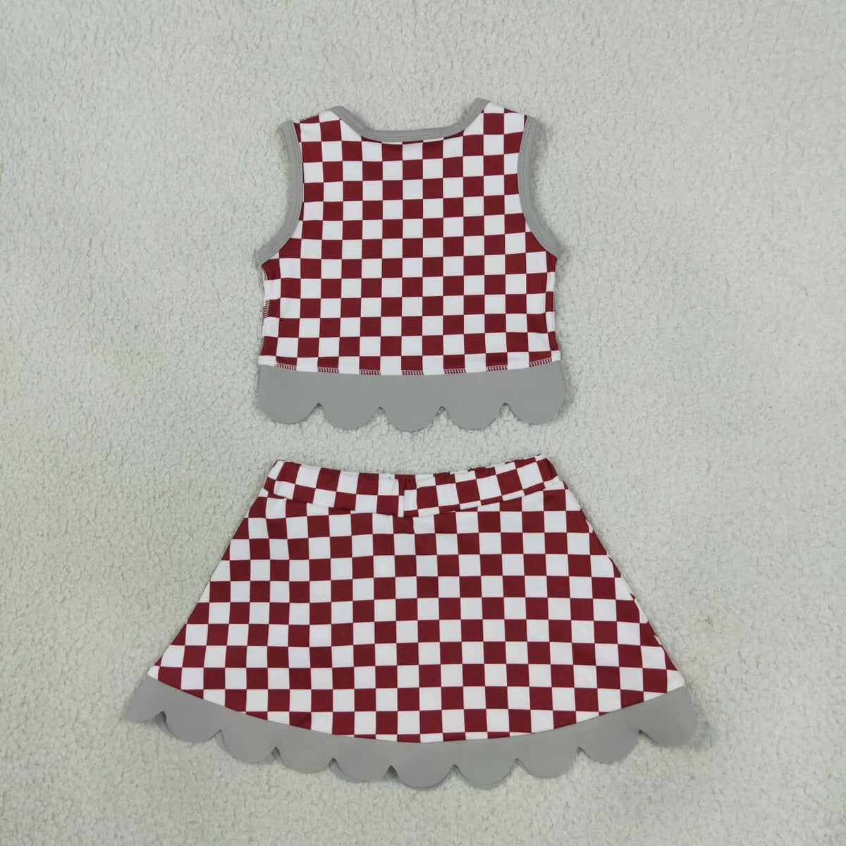 Sibling Kids Girls  Sport Team Scallop Tank Top Skort Active Outfit