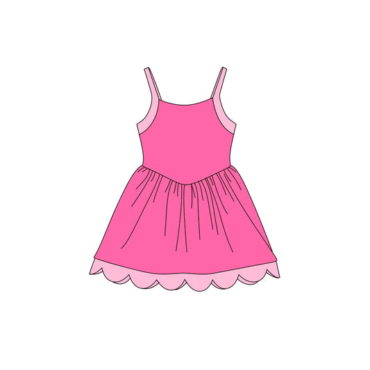 9.4 GSD4322 preorder Baby Girls Hot Pink Strap Active Dress