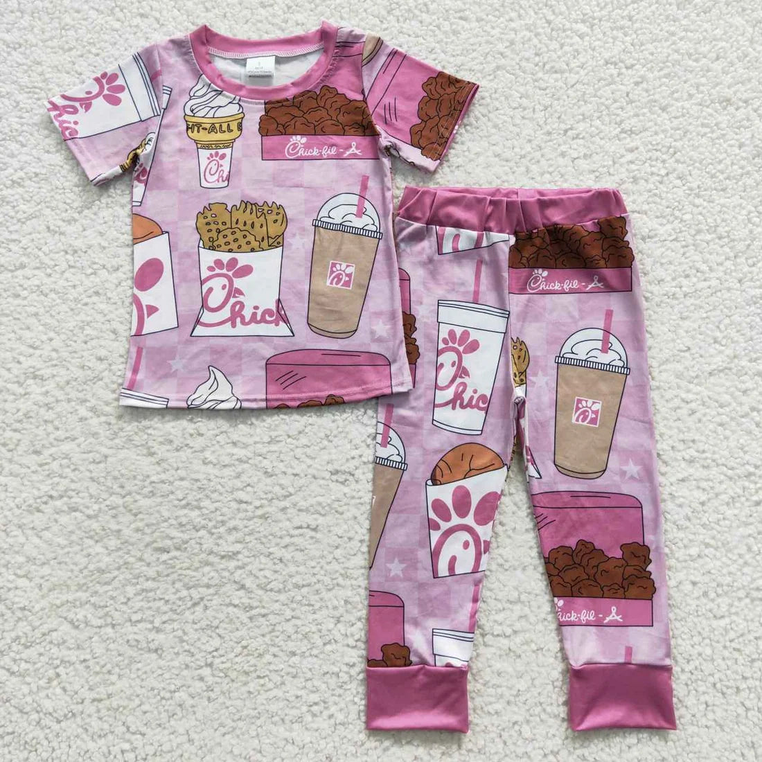 Sibling Baby Boys  Chip Chciken Top Pants Pajama Set