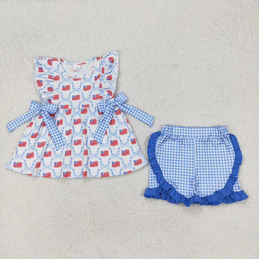 Sibling Baby Boys Girls 4th of July Outfits Romper Dresses Suits
