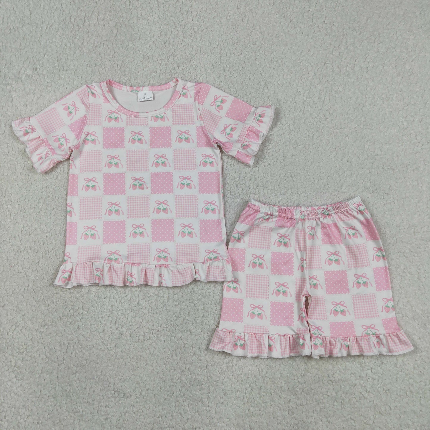 Sibling Baby Girls Floral Bow Print Ruffle Shorts Summer Outfits