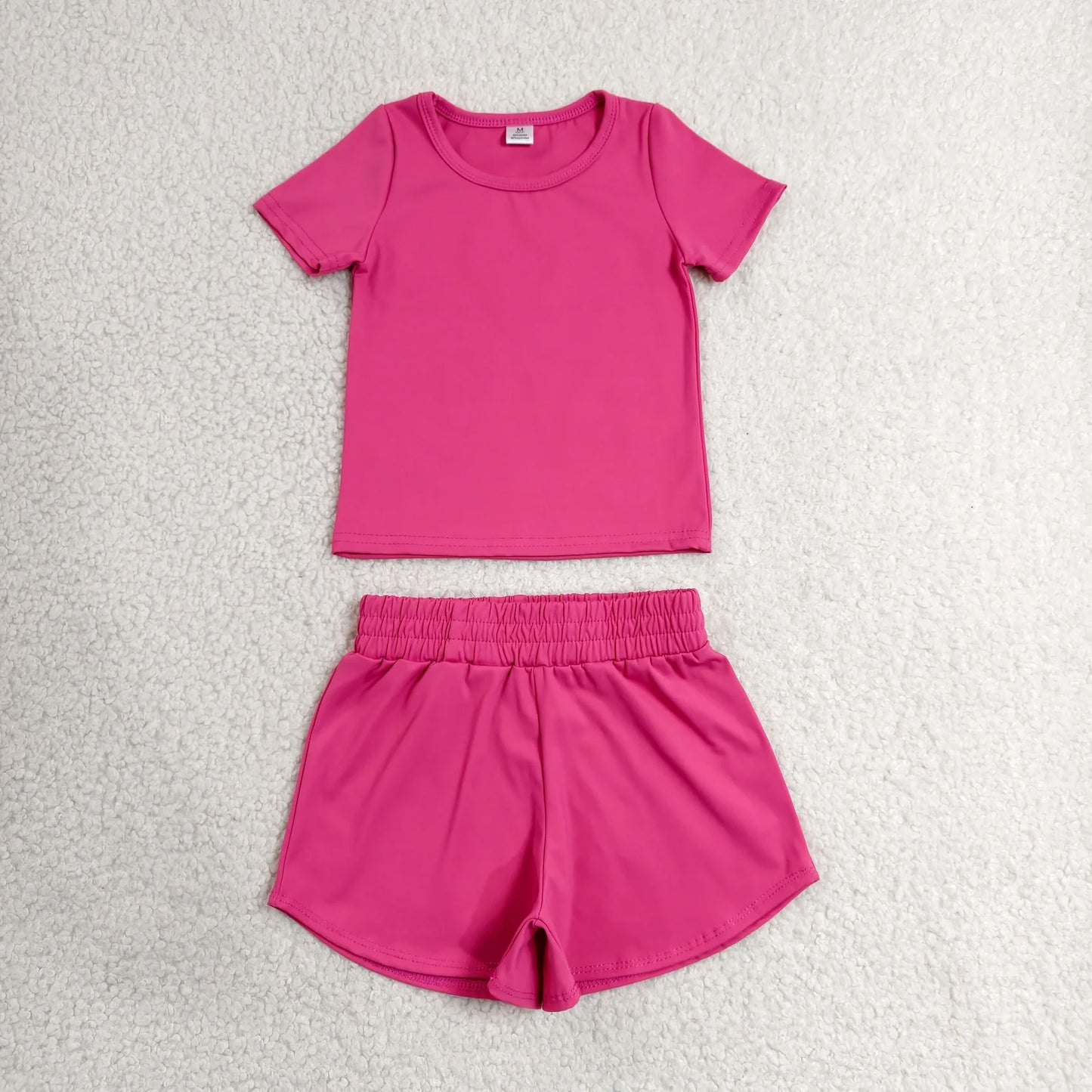 Sibling Baby Girls Colorful Short Sleeve Shirt Top Sport Short Yoga Active Clothes Sets