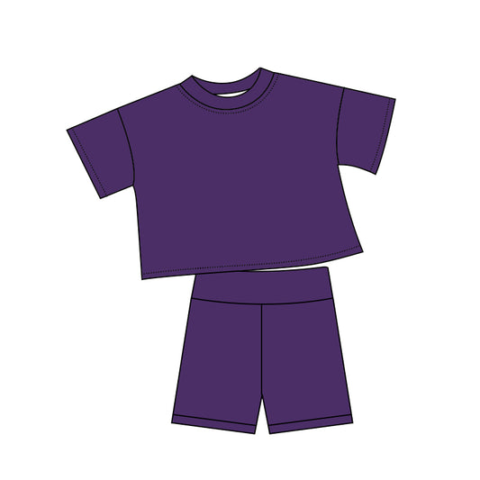 5.6 GSSO3799 Purple Baby Girls Summer Clothes Set Preorder