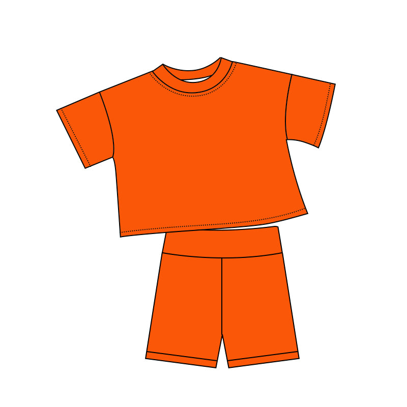 5.6 GSSO3802 Orange Baby Girls Summer Clothes Set Preorder
