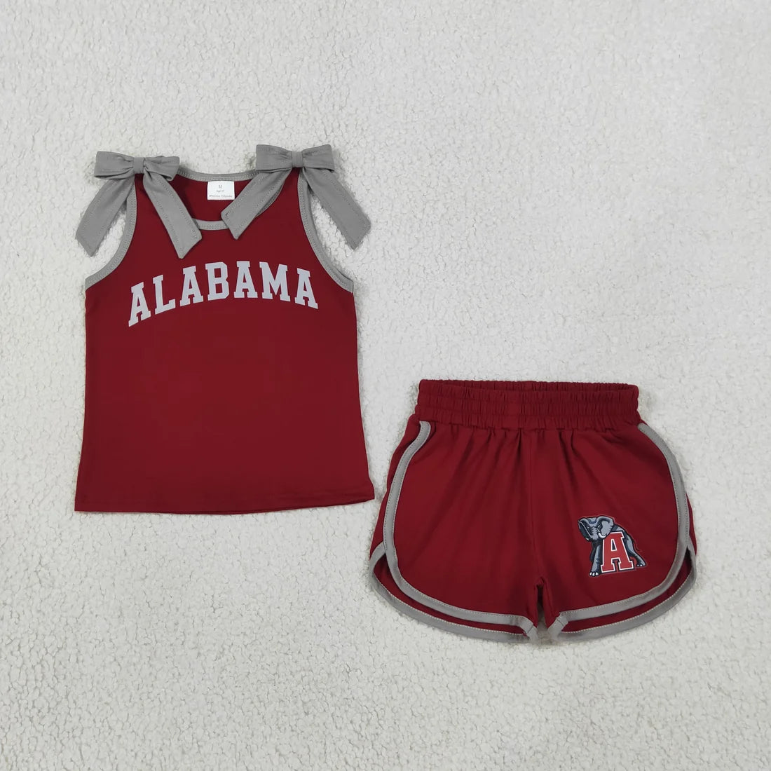 Sibling Kids Girls Bows Sleeveless Tank Top Shorts Vinyl Sport Team Outfit