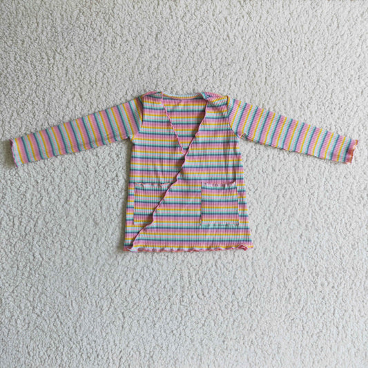 Baby girls rainbow cotton cardigan   GT0068