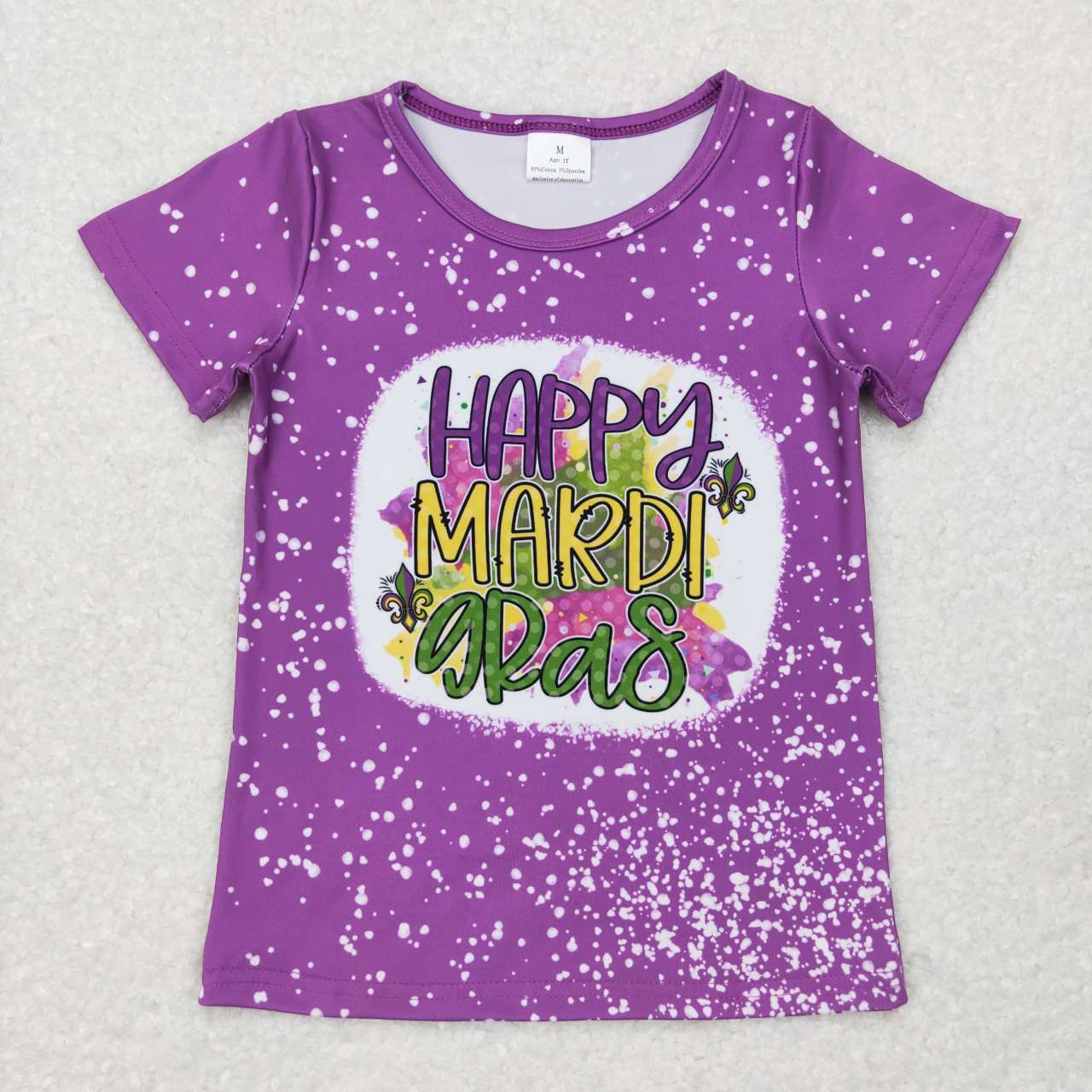 Sibling Baby Boys Girls Short Sleeve Mardigras T-shirts Top