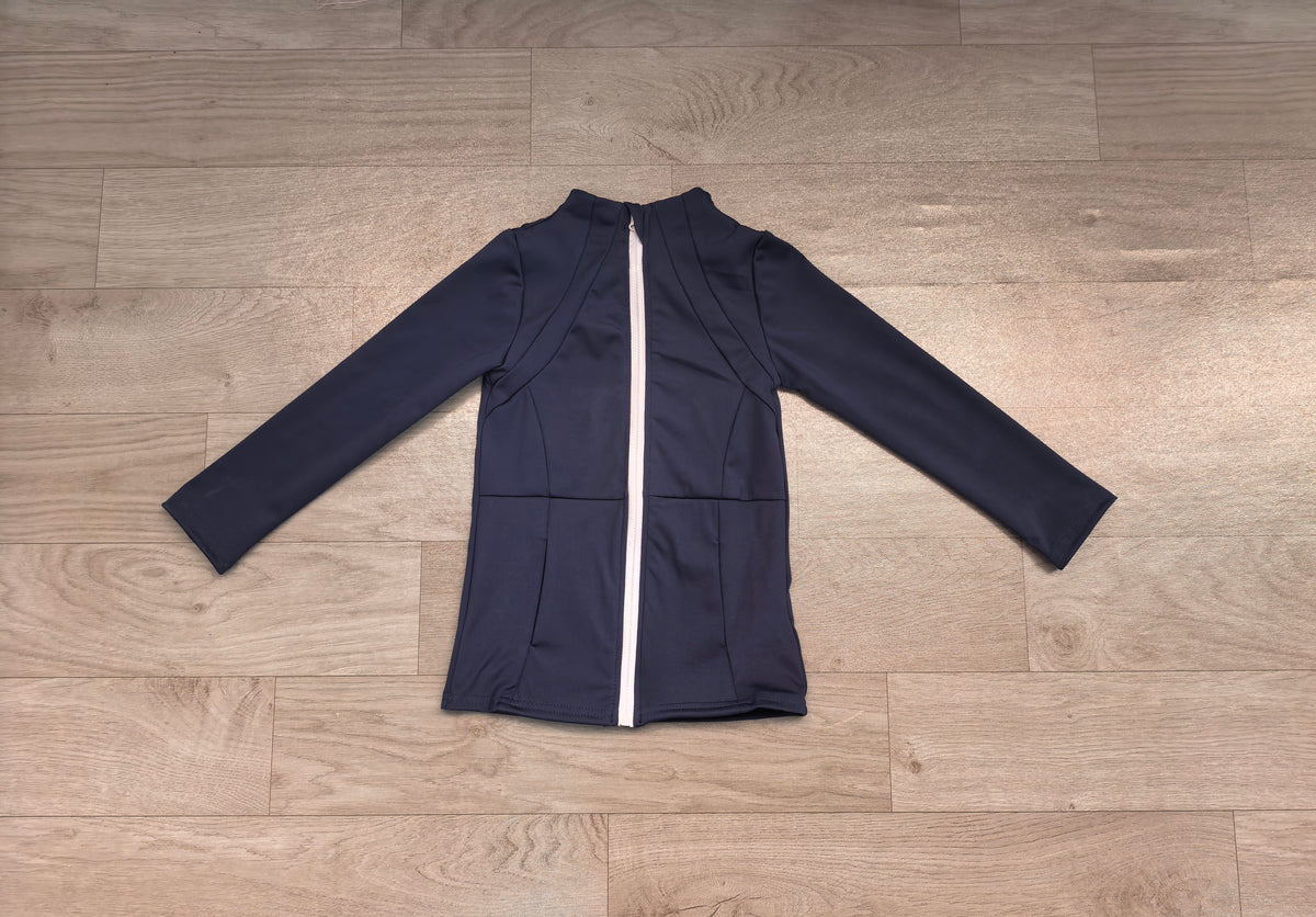 GT0677 Preorder Navy Color Active Girls Zipper Yoga Jacket Top
