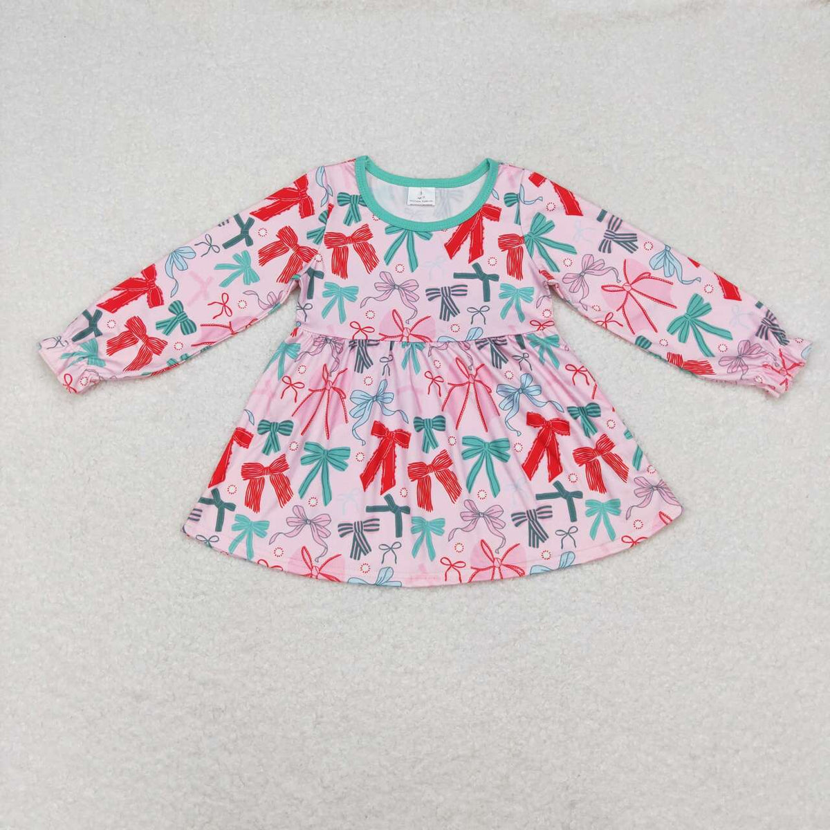 Pink Red Green Bows Print Family Christmas Styles