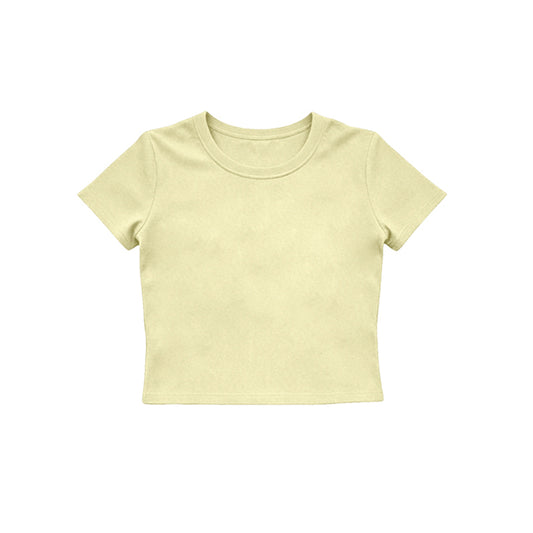 4.15  Kids Girls Yellow Active Short Sleeve Top Preorder