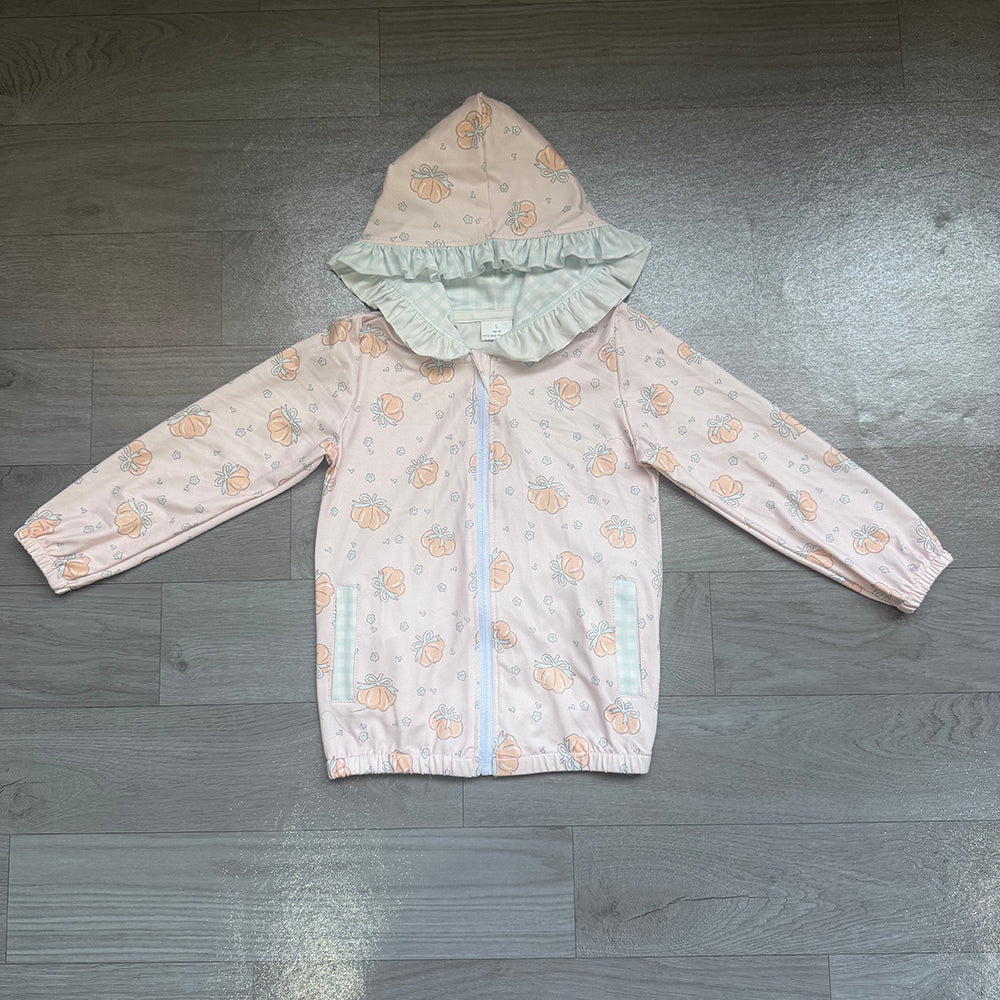 4.22 GT1660 Preorder Pumpkin Pink Girls Full Zipper Hoodie Jacket Top