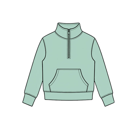 6.30 Preorder Girls Mint Green Green Long Sleeve Pullover Top