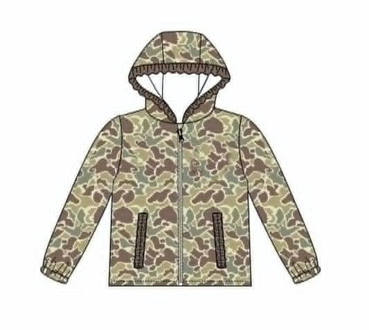 7.11 Preorder Kids Girls Green Hoodie Jack With Ruffle