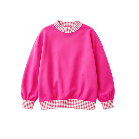 7.22 GT1796 Preorder Hot Pink Woman Long Sleeve Tee Shirts Top
