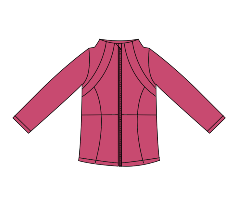 7.22 GT1802 Preorder Hot Pink Color Girls Long Sleeve Zipper Yoga Jacket Top