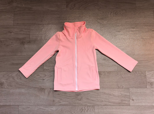 7.29  Preorder  Kids Pink Long Sleeve Zipprt Active Pullover Top