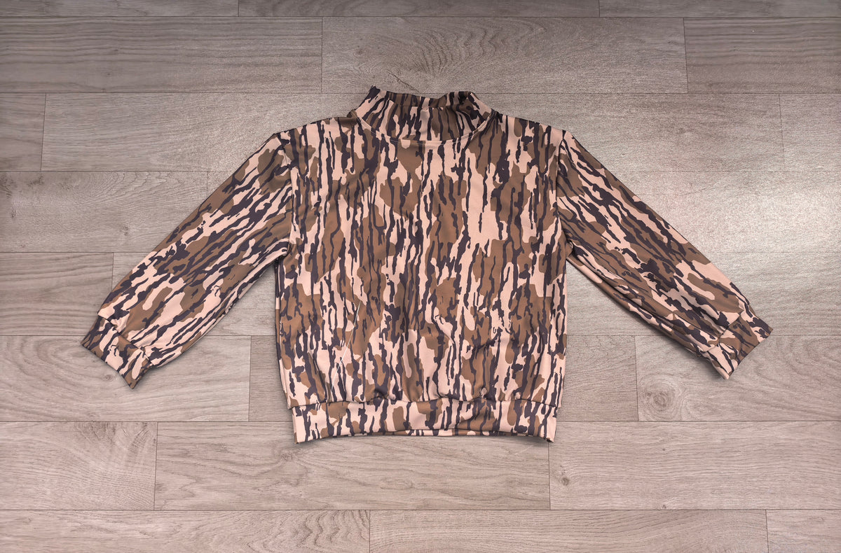 8.1 GT1810 Preorder Camo Print Girls Yoga Long Sleeve Tee Shirts Top