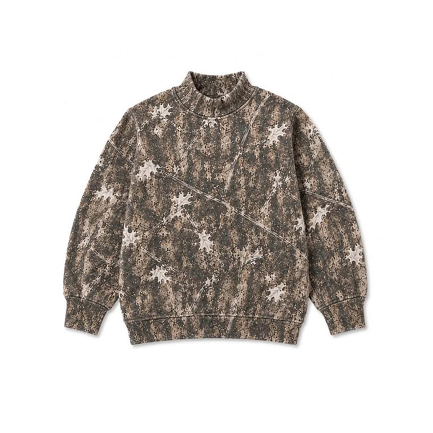 10.13 GT1957 Preorder Kids Girls Camo Leaves Choker Long Sleeve Top