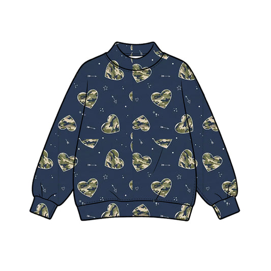 10.17 GT1977 Preorder Kids  Boys Camo Heart Long Sleeve Top