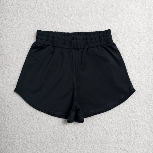 SS0896 Black Active Kids Girls Bottom Shorts