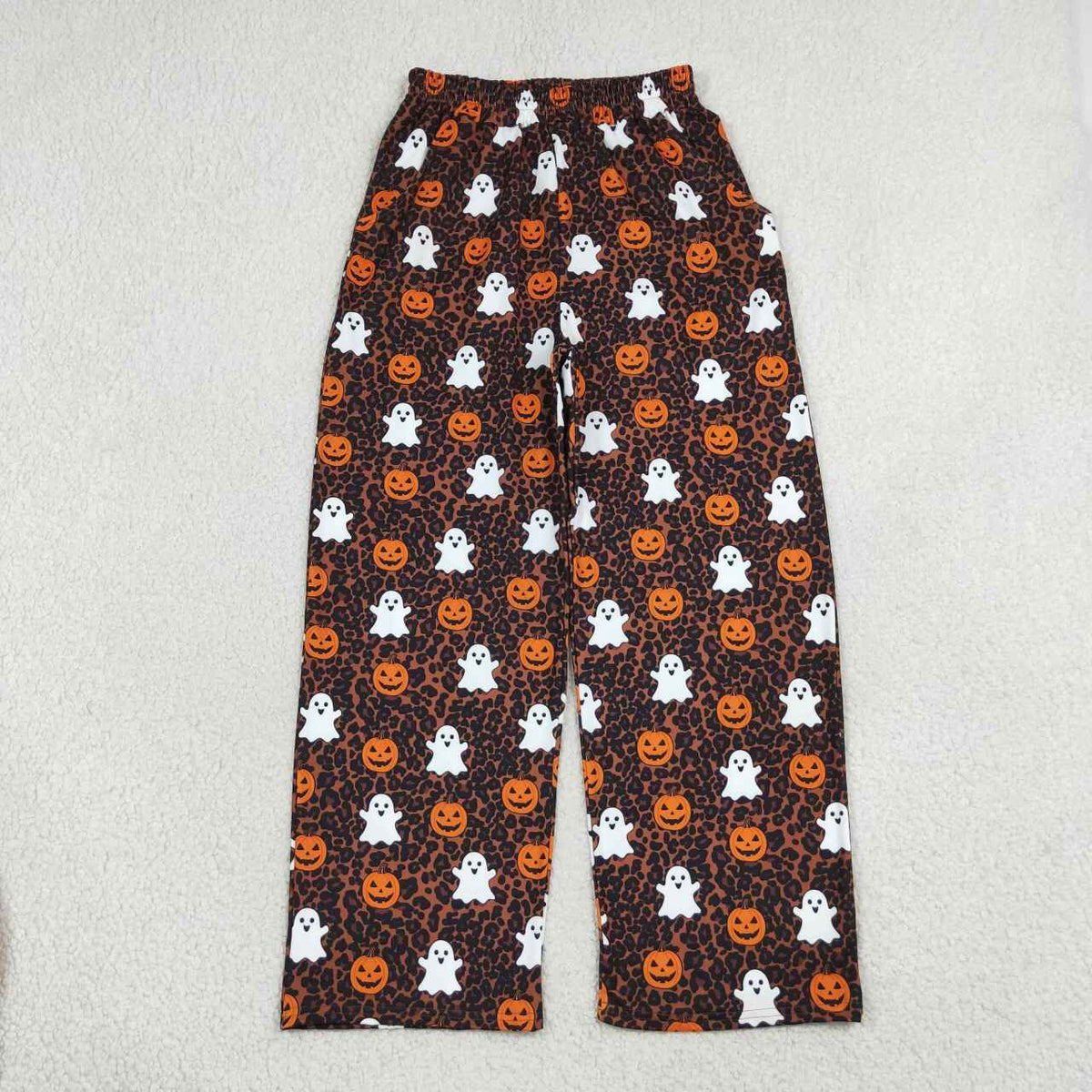 Adult Halloween Leopard  Ghost Pumpkin Wide Pants