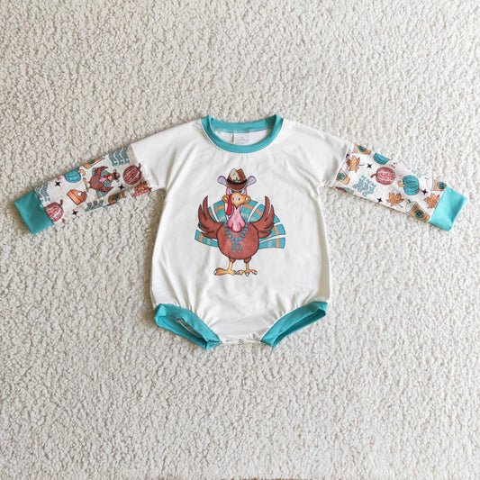 Girls Thanksgiving romper     LR0170