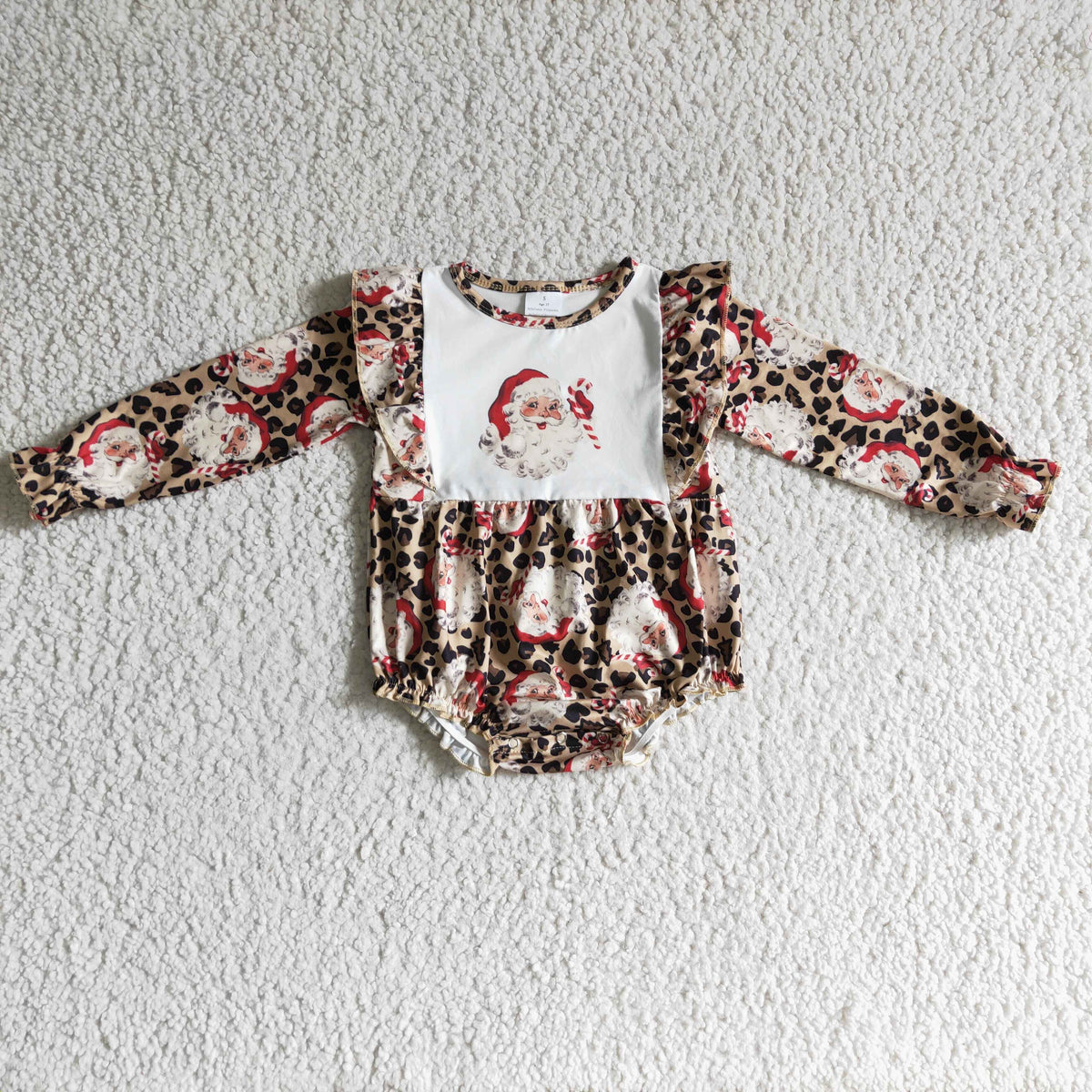 Sibling milk silk Baby Girls And Boys Christmas Leopard Pajamas Cute Holiday Print Long Sleeve Sleep Set