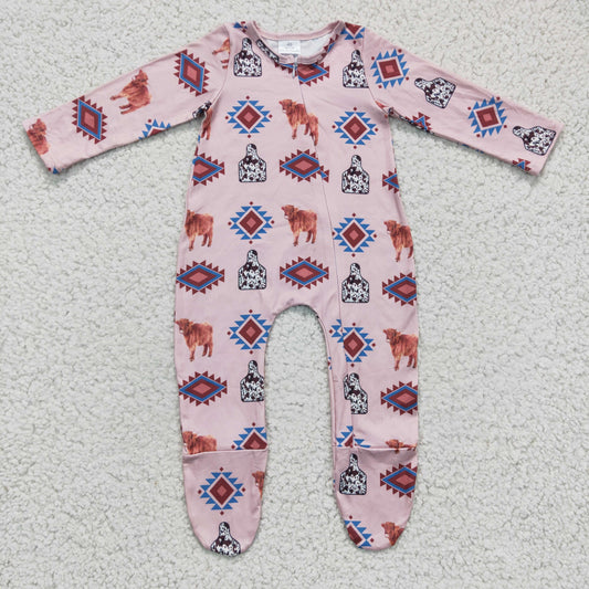 Girls winter FOOTED romper    LR0224