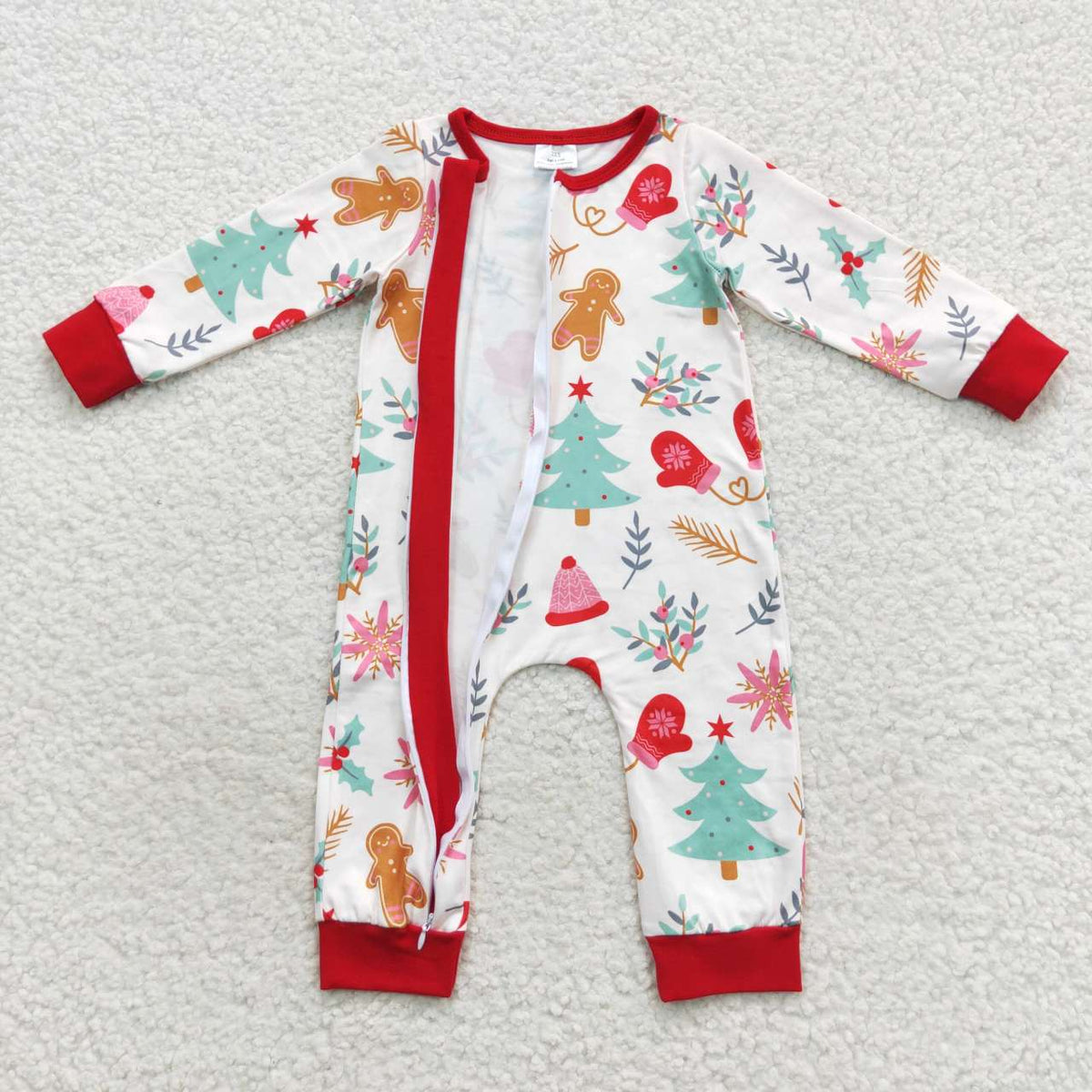 Gingerbread Tree Holly Print Family Christmas Pajamas Styles