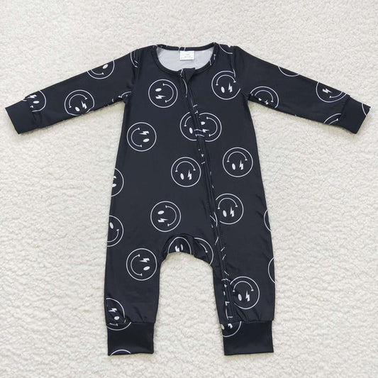 Smiling Black Print Kids Pajamas Styles Brothers Matching Wear