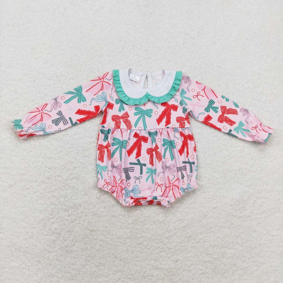 Pink Red Green Bows Print Family Christmas Styles