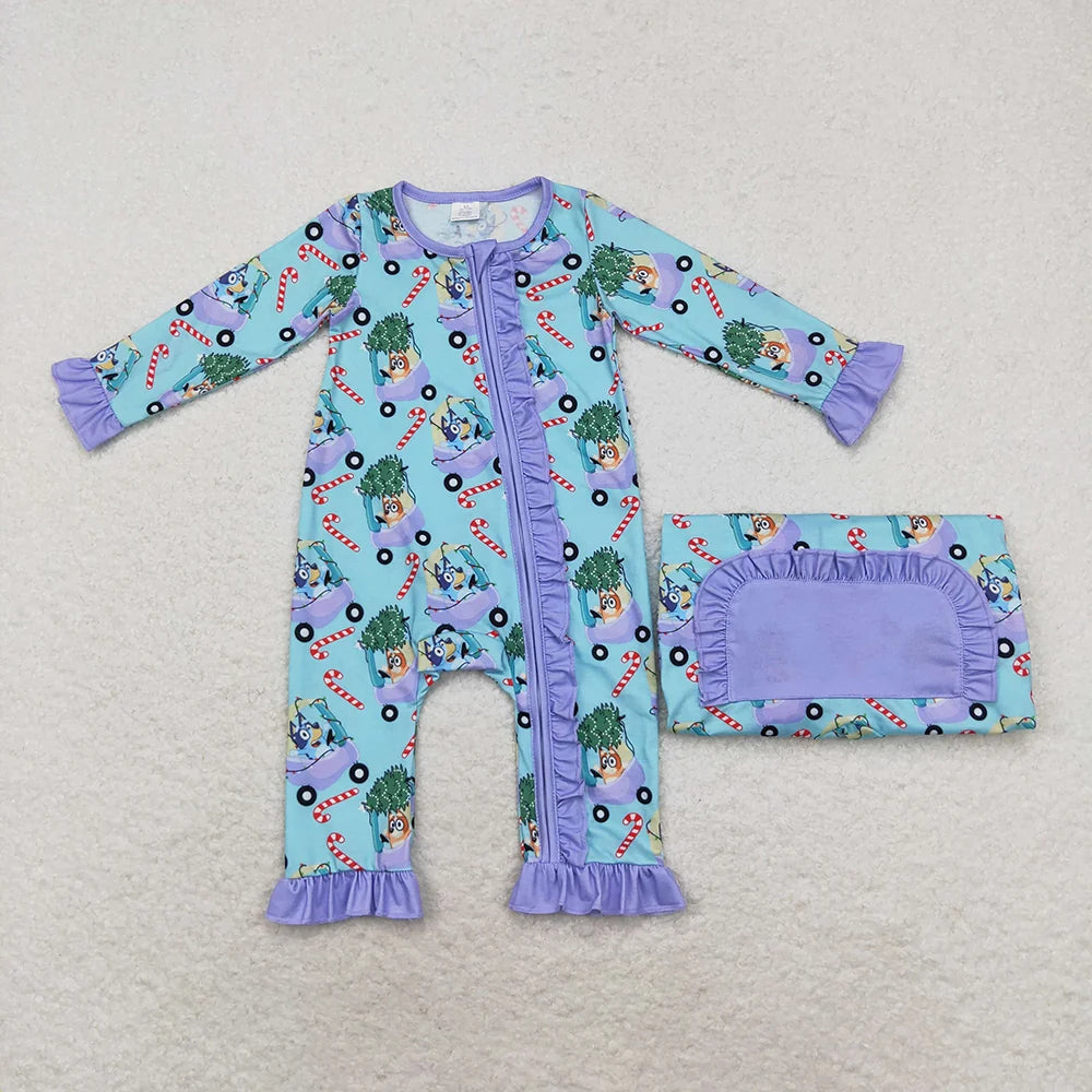 Family Adult Baby Girls Christmas Dogs Candy Pajamas Clothes Set