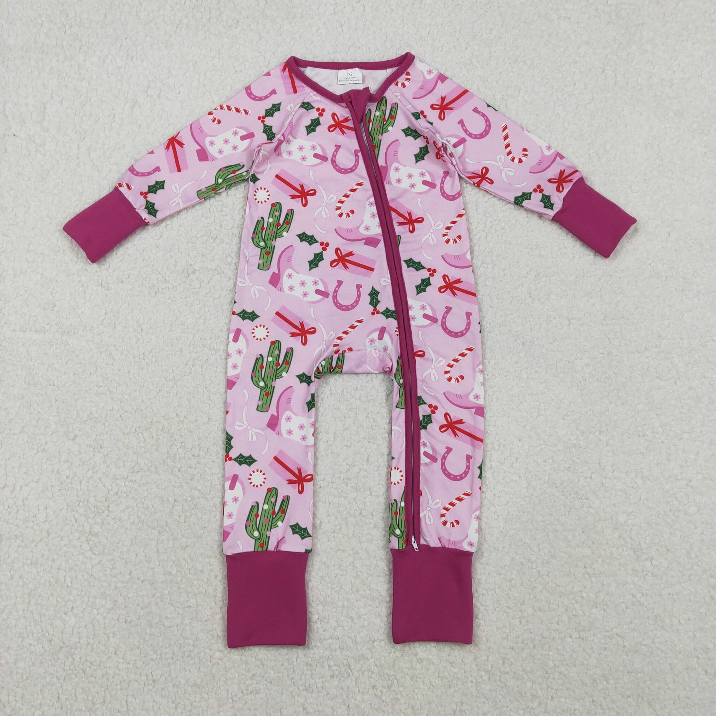 Sibling Baby Kids Hats Boots Horses Cows Western Two Way Zip Convertible Rompers