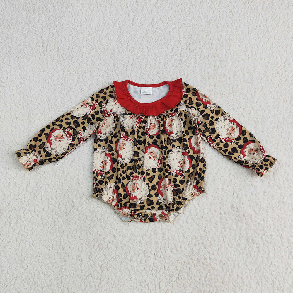 Sibling milk silk Baby Girls And Boys Christmas Leopard Pajamas Cute Holiday Print Long Sleeve Sleep Set