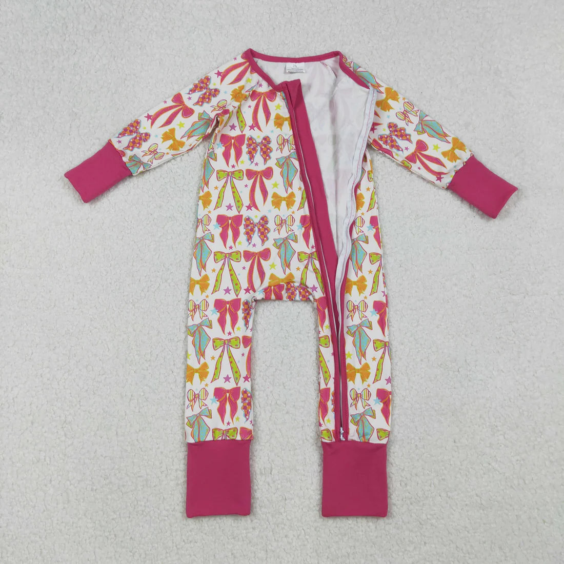 Sibling Baby Girls Colorful Bows Stars Pullovers Pants Pajamas Clothes Sets Rompers