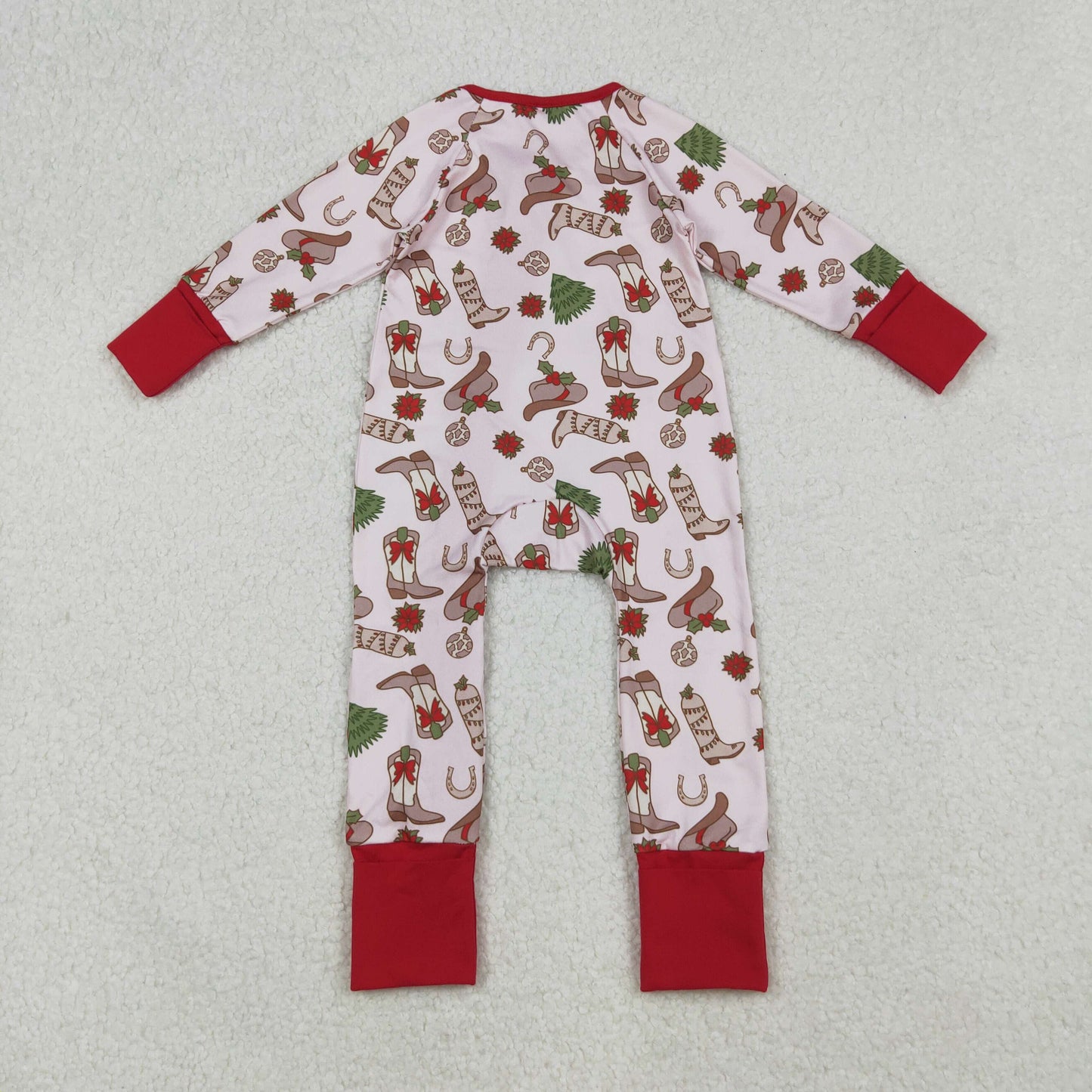 Sibling Baby Kids Holly Bows Santa Christmas Two Way Zip Convertible Rompers