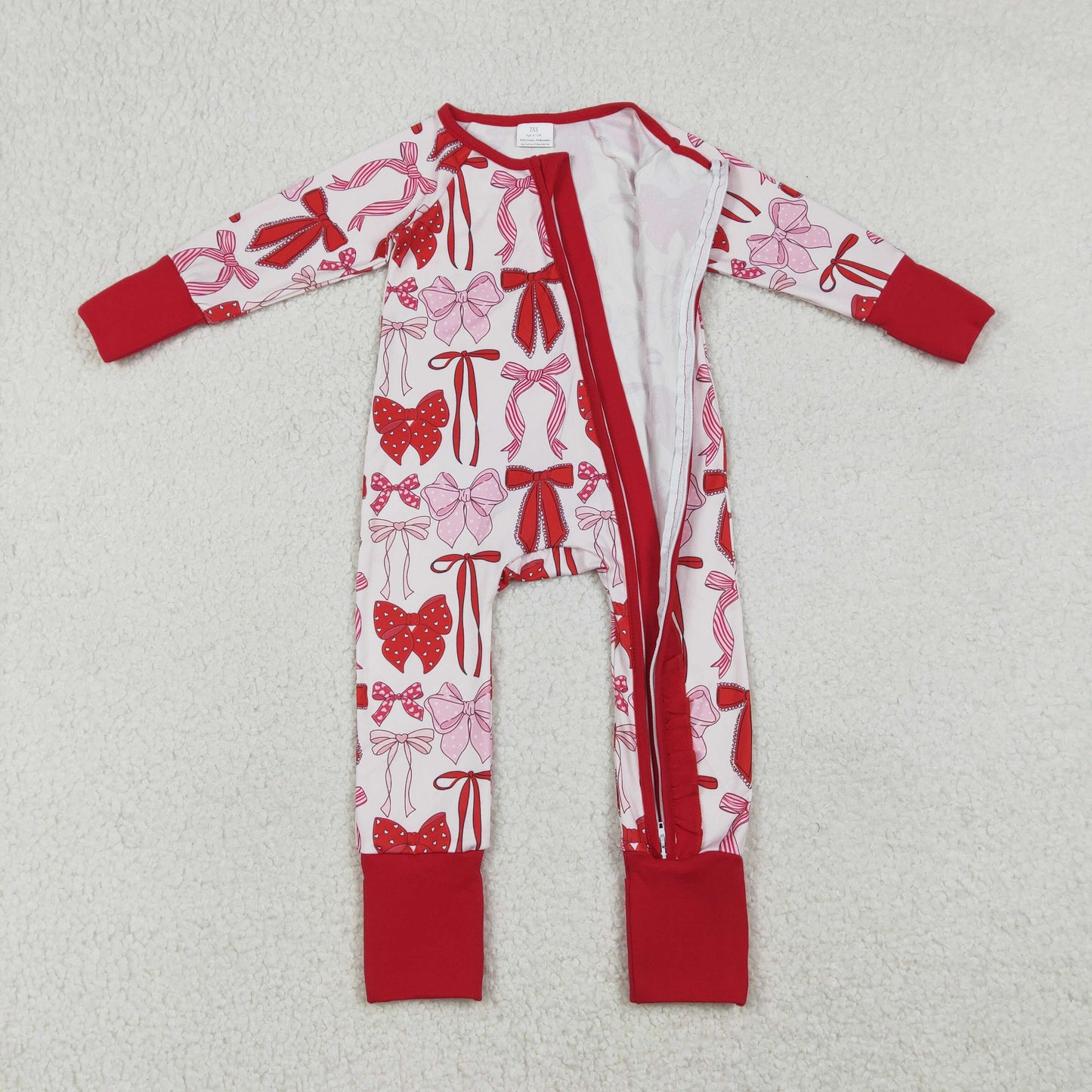 Sibling Baby Girls Hearts Bows Top Pockets Short Clothes Set Hoodie Ruffle Zipper Rompers