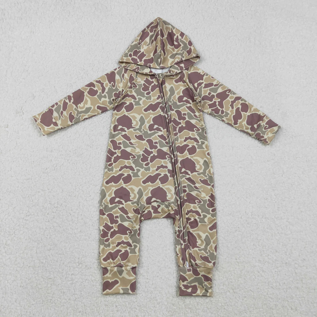 Sibling Baby Boys Hunting Camo Hoodie Zipper Romper