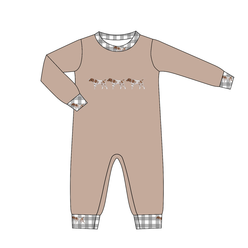 4.16  Baby Boys  Hunting Dog  Long Sleeve Romper Preorder