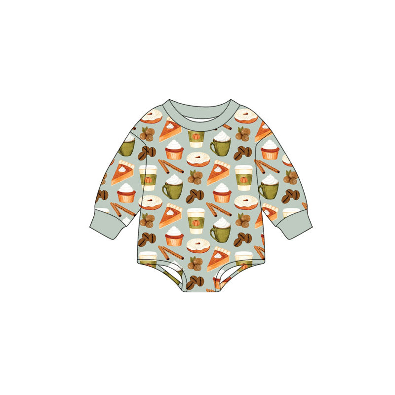 4.22 LR3035 Pumpkin Pie Food Baby Fall Romper
