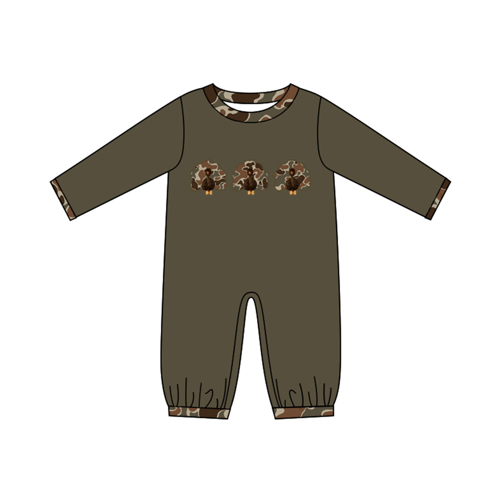 5.29   Preorder Baby Boys Thankgiving Camo Turkey Romper