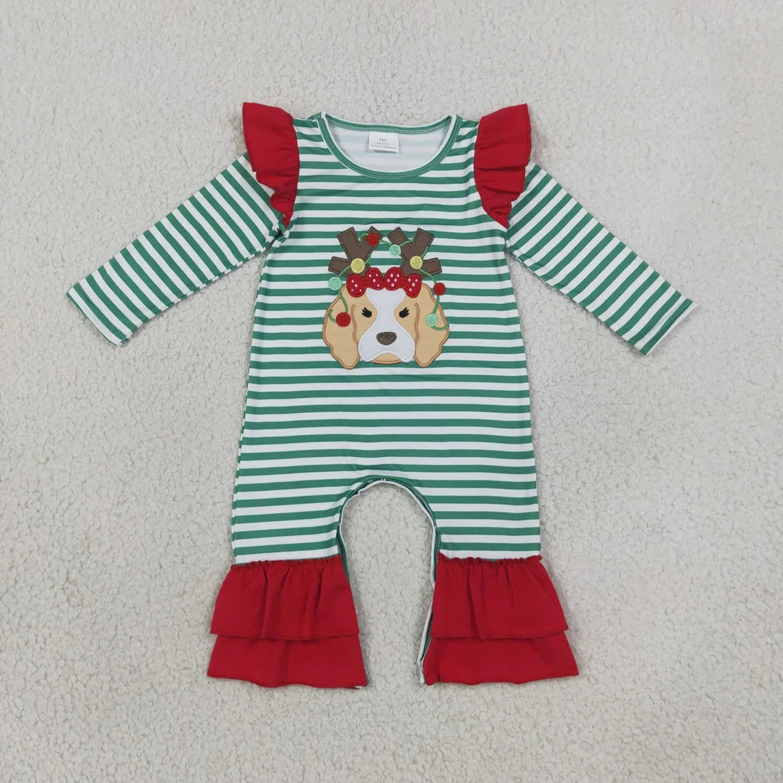 Sibling Baby Girls Holiday Embroidery Turkey Pumpkin Fall Long Sleeve Pants Romper