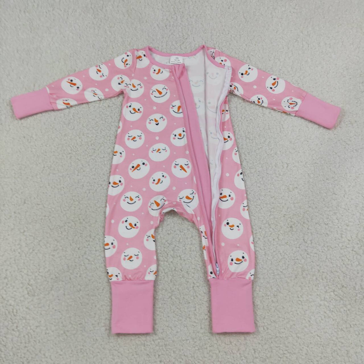 Sibling Baby Girls Boys Winter Snowman Pajama Set Zipper Romper Blanket