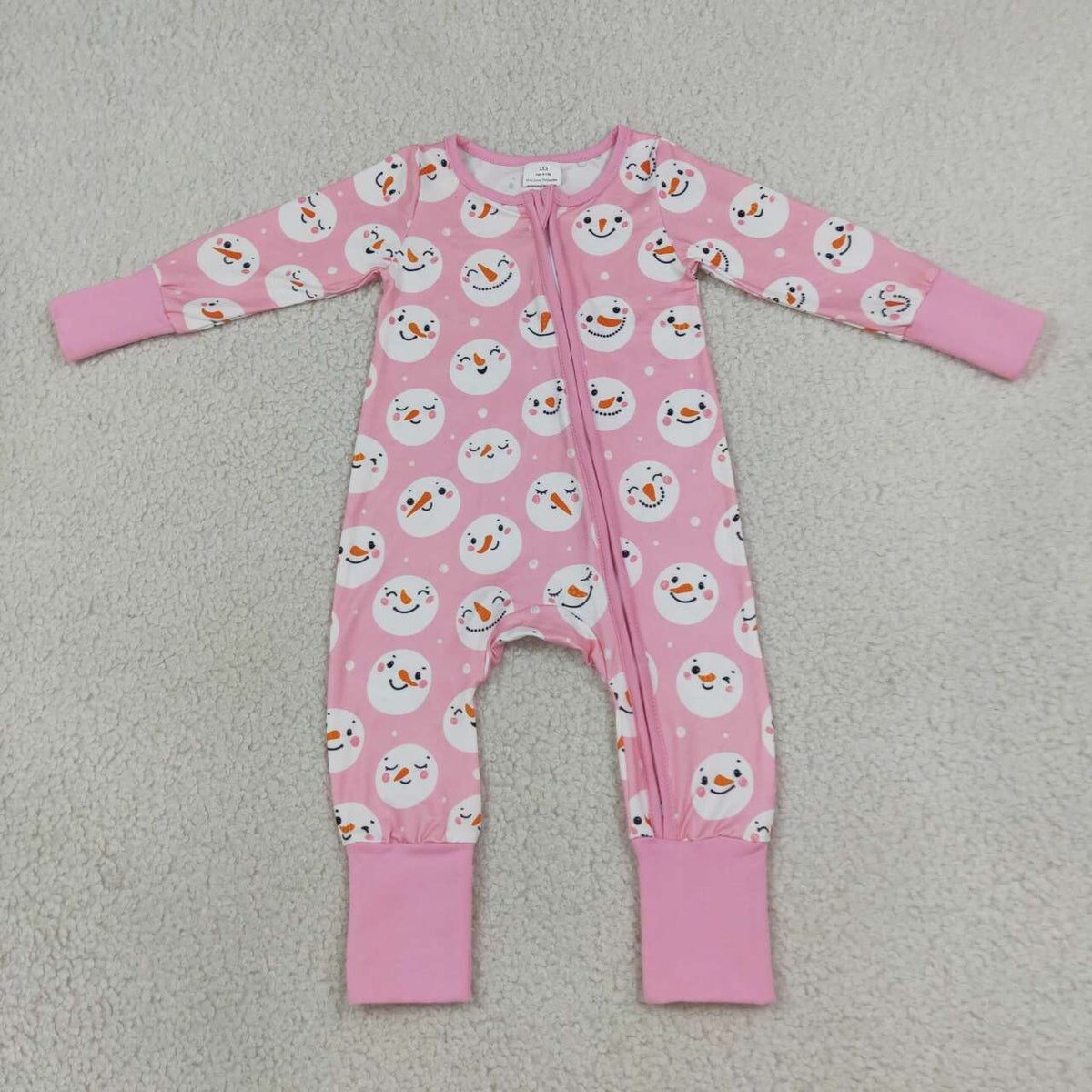 Sibling Baby Girls Boys Winter Snowman Pajama Set Zipper Romper Blanket