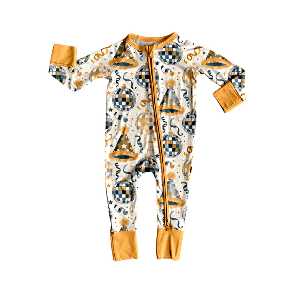 7.31 Preorder Baby Boys Happy New Year Long Sleeve Zipper Romper