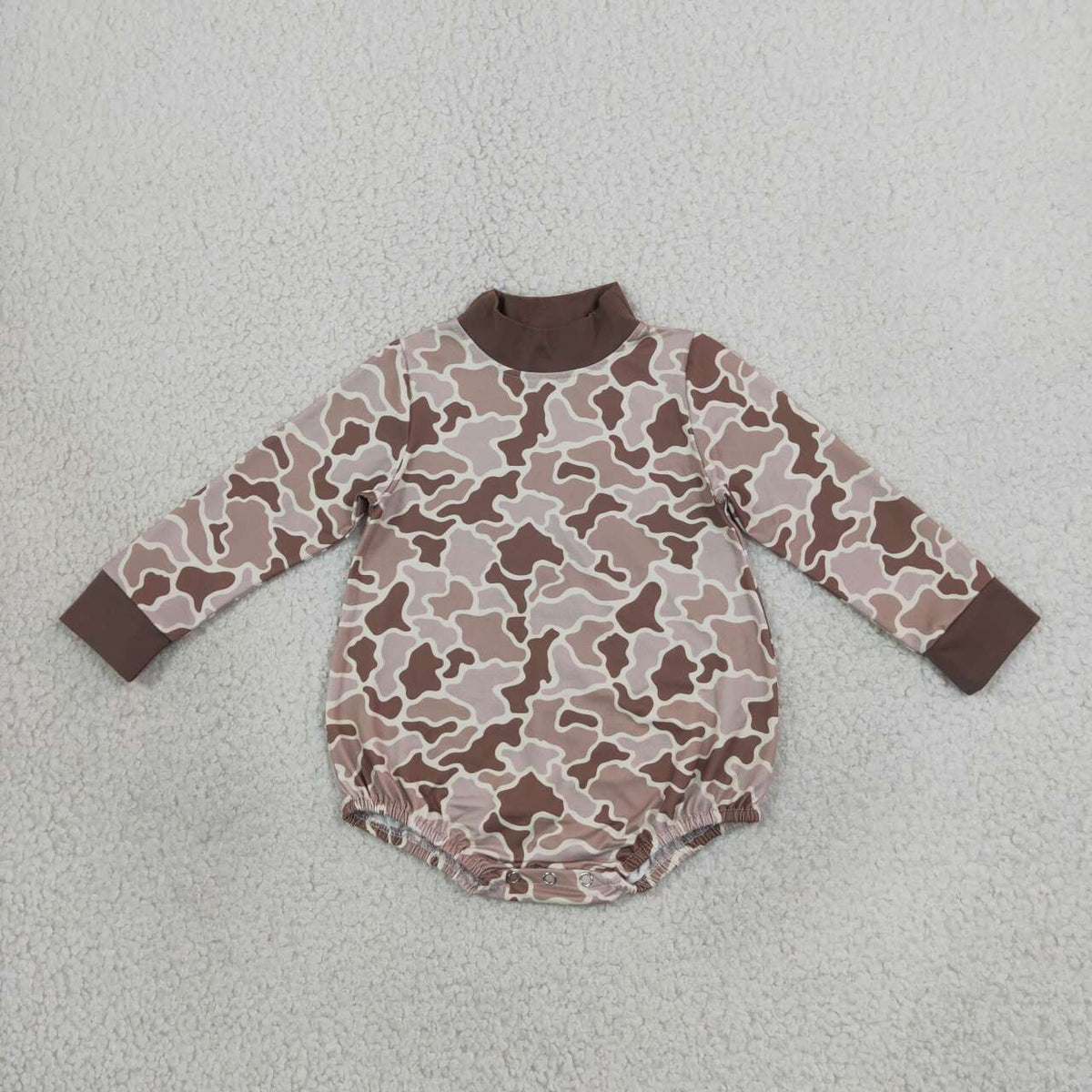 Sibling Baby Boys Girls Camo Choker Long Sleeve Romper