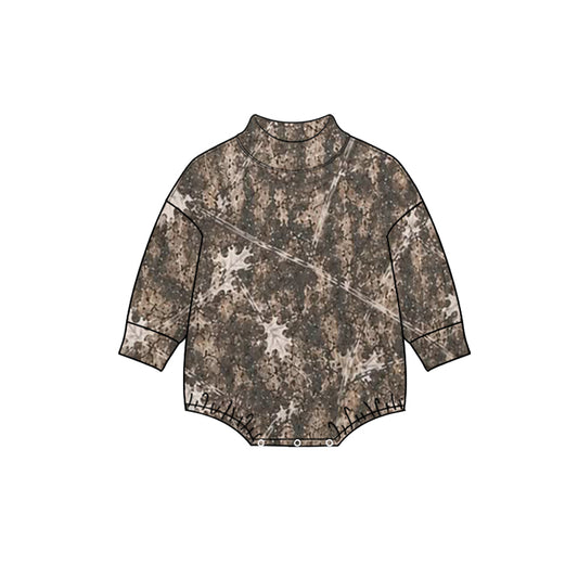 10.12 LR3391 Preorder Baby Camo Leaves Choker Romper